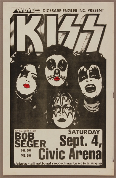 KISS Original 1976 Destroyer Tour Original Concert Poster