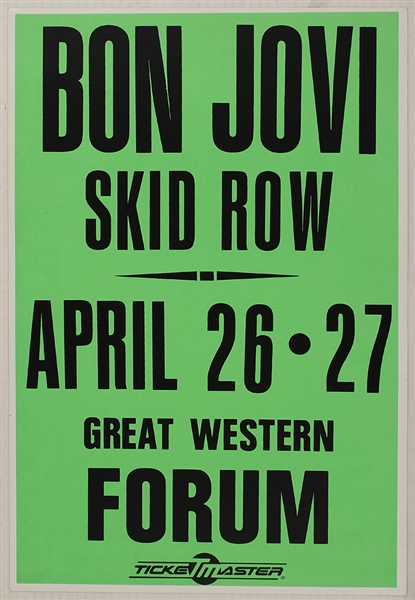 Bon Jovi Original Concert Poster