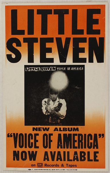 Little Steven "Voice of America" Original Album Promotion Poster 