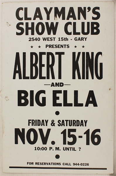 Albert King and Ella Fitzgerald Original Concert Poster