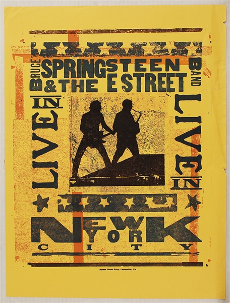 Bruce Springsteen & The E Street Band In New York City Original Concert Poster