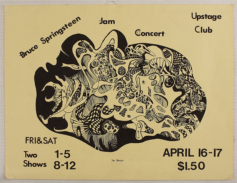 Bruce Springsteen 1971 Upstage Club Original Concert Poster