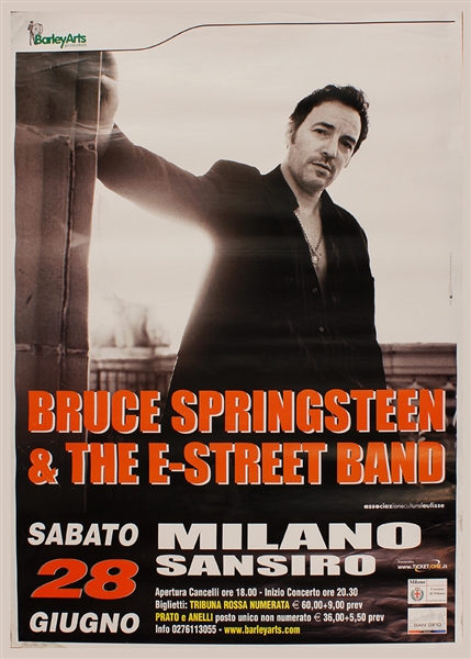 Bruce Springsteen & The E Street Band Original Italian Concert Poster