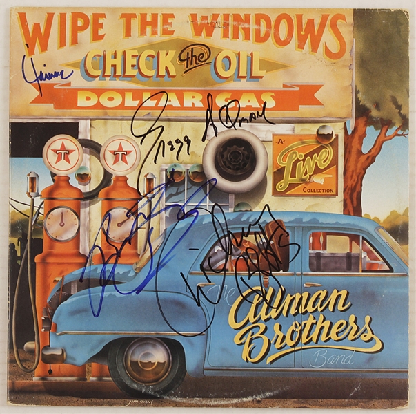 Allman Brothers Band Signed "Wipe the Windows, Check the Oil, Dollar Gas" Album 