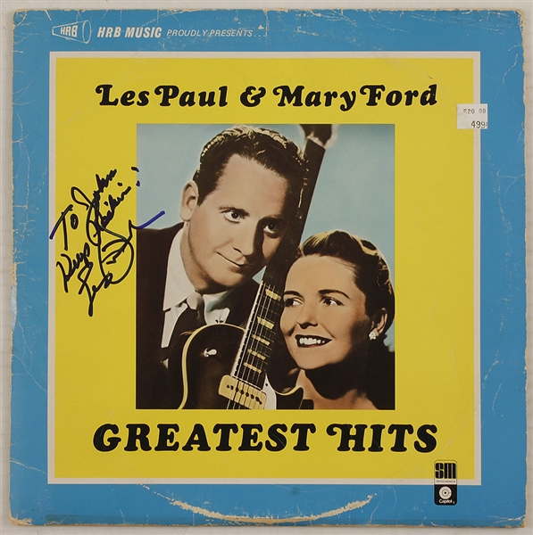 Les Paul Signed & Inscribed Les Paul & Mary Ford "Greatest Hits" Album
