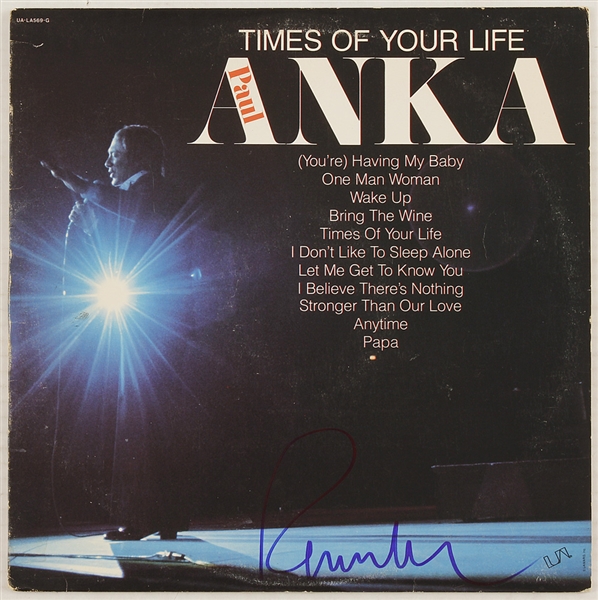 Paul Anka Signed "Times of Your Life" Album