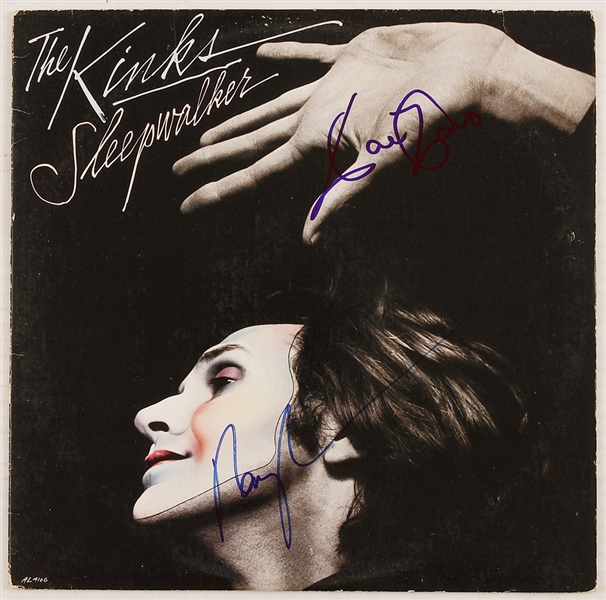 The Kinks Ray and Dave Davies Signed "Sleepwalker" Album