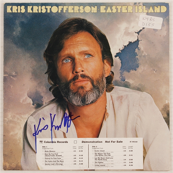 Kris Kristofferson Signed "Easter Island" Demo Album