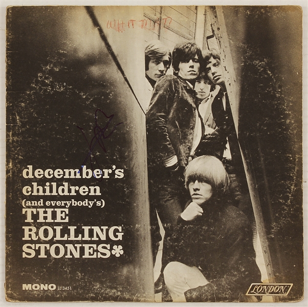 Rolling Stones Keith Richards & Andrew Loog Oldham Signed Rolling Stones "Decembers Children" Album