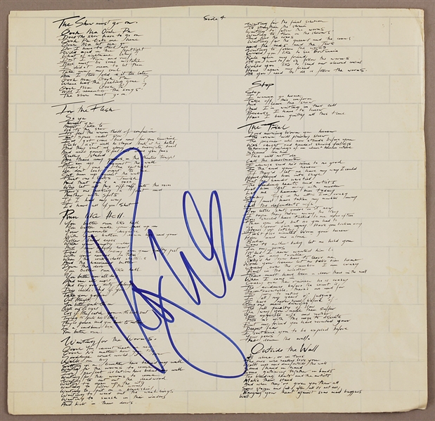 Pink Floyd Roger Waters Signed "The Wall" Album Lyrics