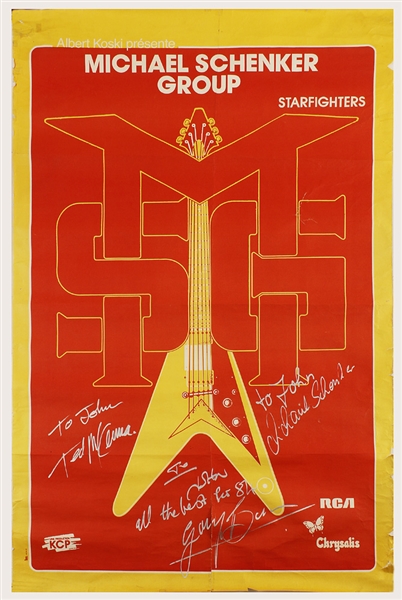 Michael Schenker Group Signed & Inscribed Promotional Poster