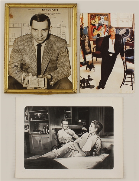 Original Hollywood Archive: Jack Webb Signed Photograph, Tony Curtis Invitation and "Rear Window" Photographs