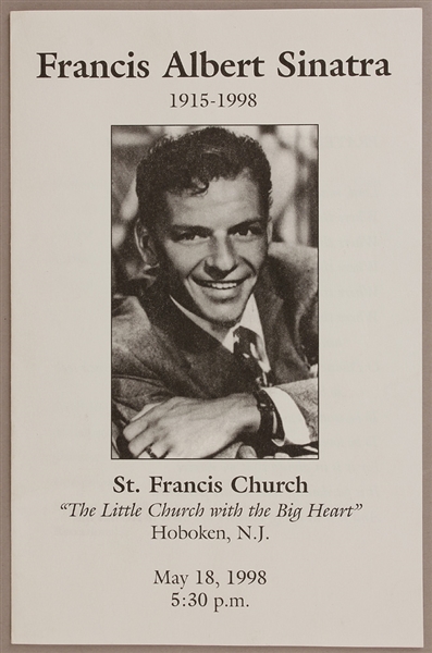 Frank Sinatra Original Funeral Program