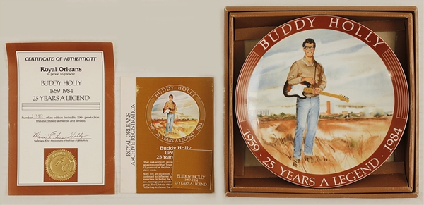 Buddy Holly Commemorative Plate 