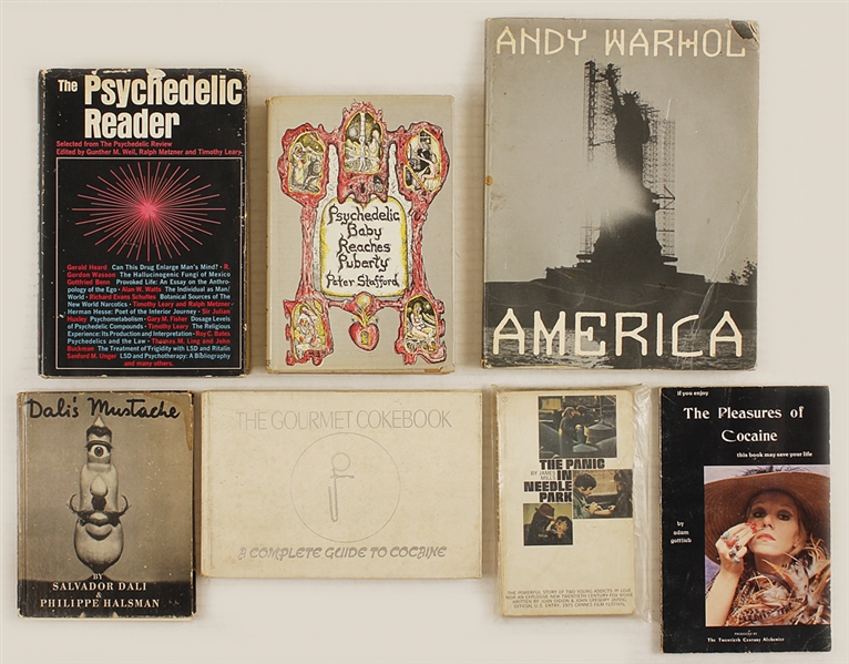 1960’s Psychedelic and Pop Culture Book Archive Featuring Andy Warhol and Salvador Dali  