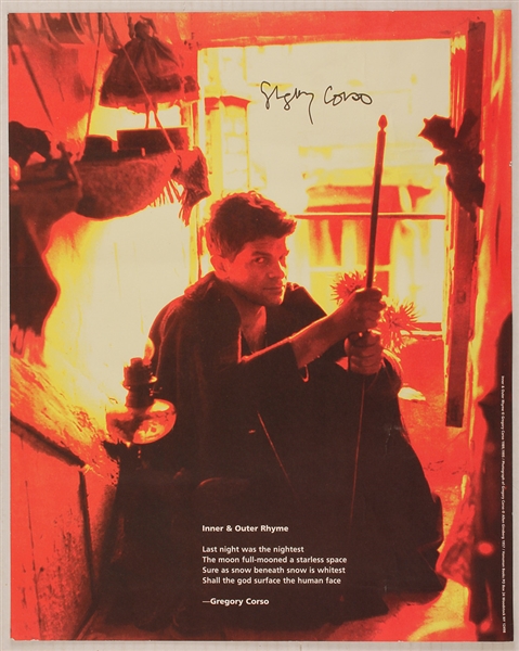 Gregory Corso Signed Poster