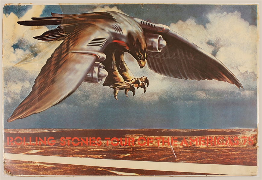 Rolling Stones 1975 Tour of Americas Original Concert Poster