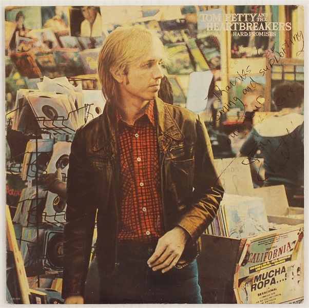 Tom Petty Concert Tour Signed & Inscribed "Hard Promises" Album