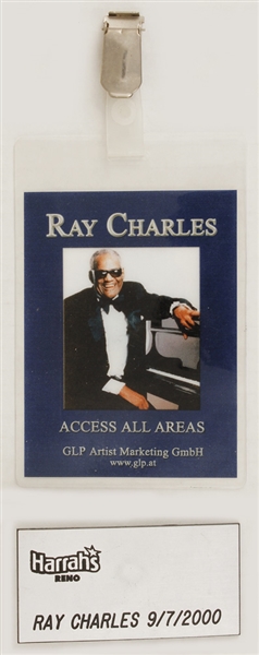 Ray Charles Personally Owned & Used Concert Laminates