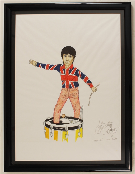 John Entwistle Original Signed Artwork of<br>"The Who"