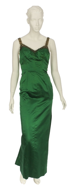 Cindy Williams "Laverne & Shirley" Screen Worn Paramount Studios Green Silk Dress