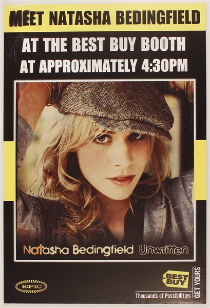 Natasha Bedingford Signed & Inscribed "Unwritten" Original Event Poster