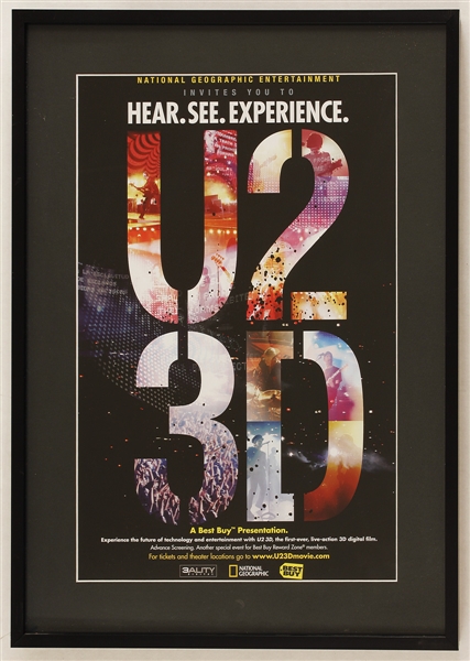 U2 "3D" Original Concert Movie Promotional Poster