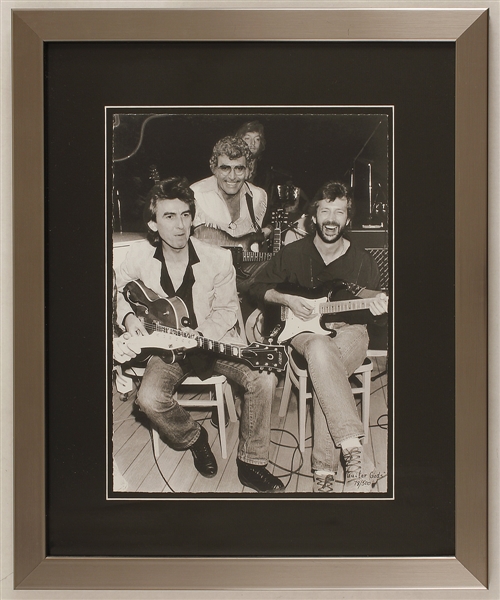 "Guitar Gods" Eric Clapton, George Harrison and Carl Perkins Original Limited Edition Giclée Print