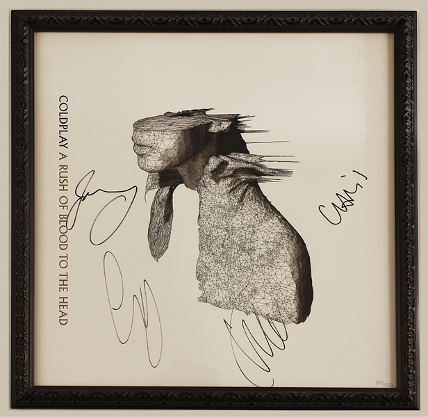 Coldplay Signed "A Rush of Blood to the Head" Original Limited Edition Lithograph