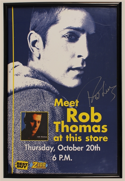 Rob Thomas Signed Original Meet & Greet Poster and Laminate