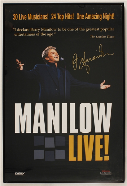 Barry Manilow Signed Original Concert DVD Promotion Poster