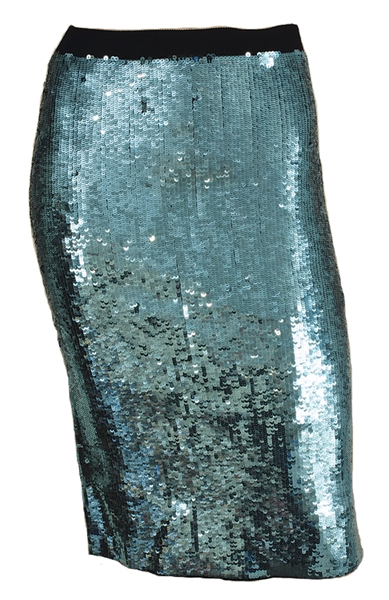 Beyoncé  U.K. Vogue Magazine Cover Worn Electric Blue Sequin Skirt 