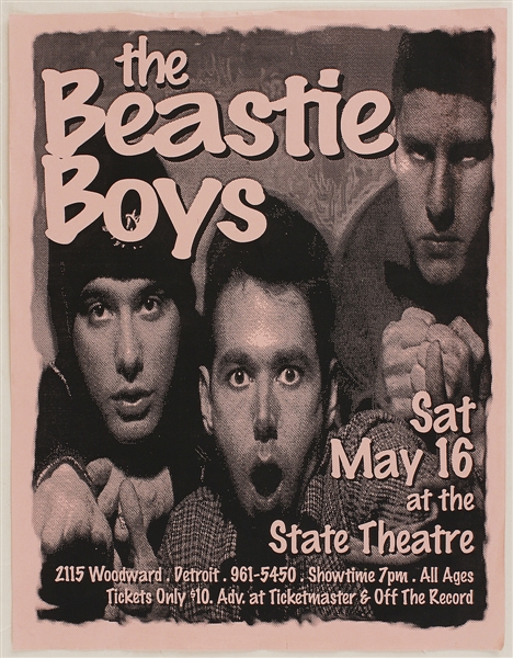 Beastie Boys Original 1992 State Theatre Concert Handbill