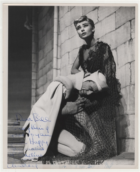 Audrey Hepburn Mel Ferrer Signed & Inscribed "Ondine" Original Wire Stamped Photograph