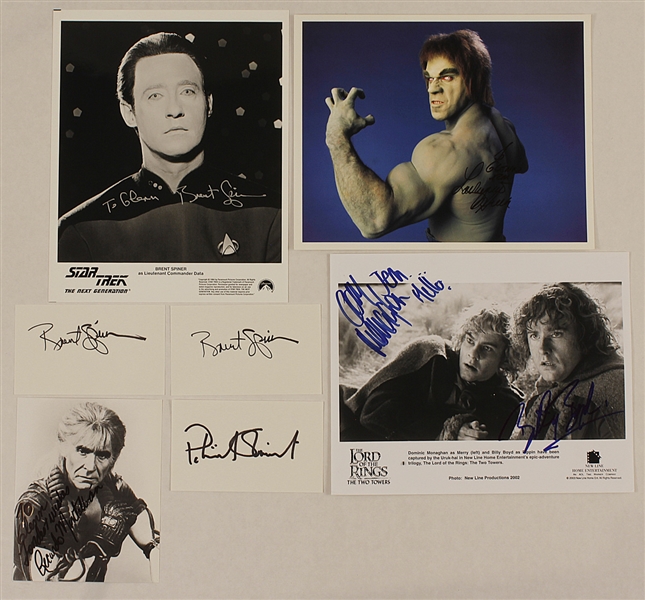 "Out of this World" Men of Hollywood Signed Photographss and Signed Cards