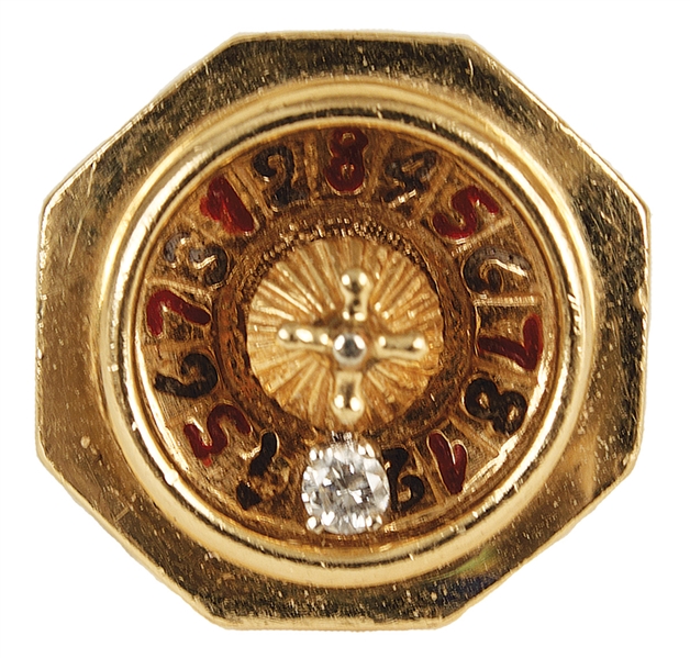 Elvis Presley Owned & Worn 14kt Gold Diamond "Viva Las Vegas" Roulette Ring