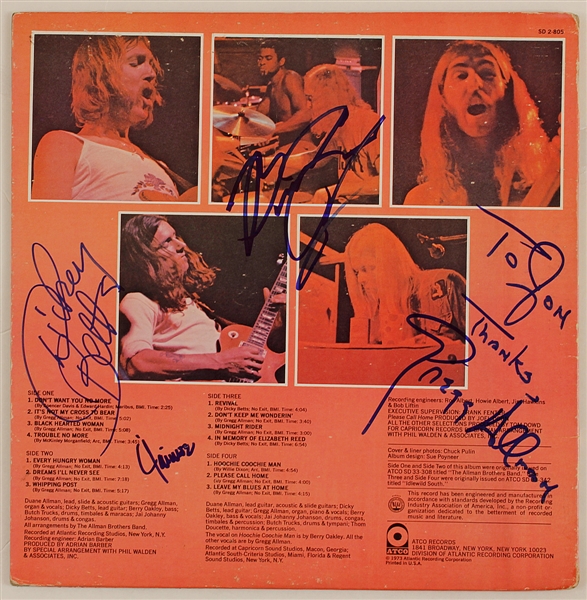 Allman Brothers Signed Self-Titled  Debut Album