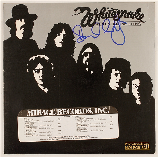 Whitesnake David Coverdale Signed "Ready and Willing" Album