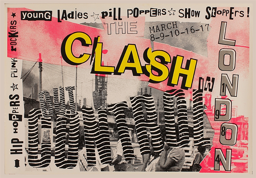 The Clash Rare Original Silkscreen Concert Poster