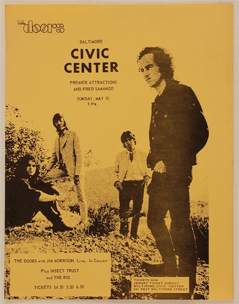 The Doors Original 1970 Concert Handbill