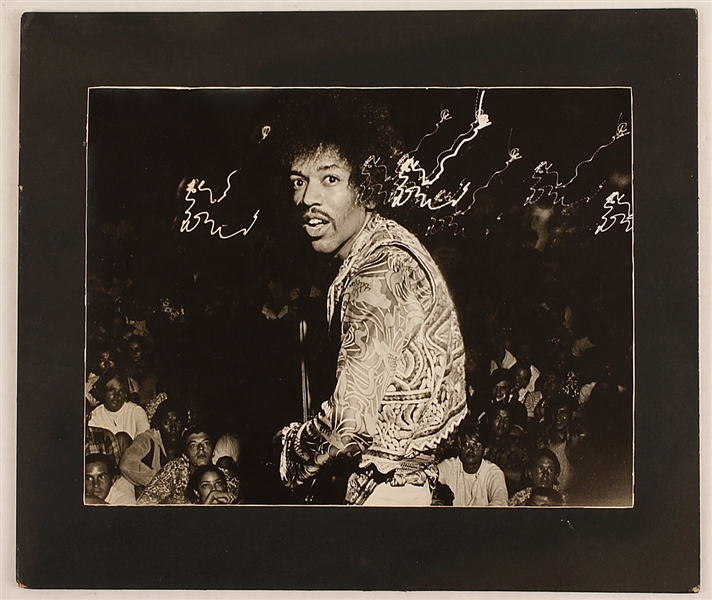Jimi Hendrix Original Ron Raffaelli 1968 Stamped Photograph