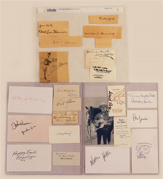 Large Archive of  Music, Hollywood, Historical/Political, Sports and Arts Autographs