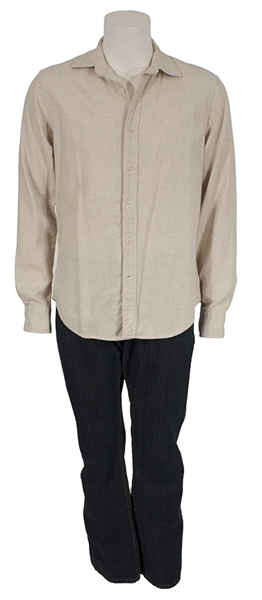 Kiefer Sutherland "24" Screen Worn Long-Sleeved Button Down Shirt and Levis Denim Jeans