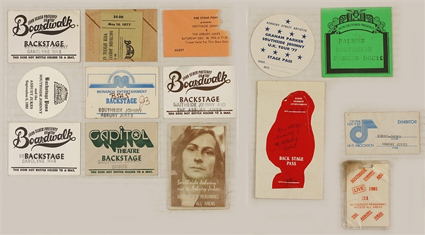 Southside Johnny and the Asbury Jukes Original Backstage Pass and Ticket Collection Featuring The Stone Pony