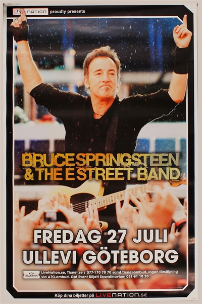 Bruce Springsteen & The E Street Band Original Over-Sized Swedish Concert Poster