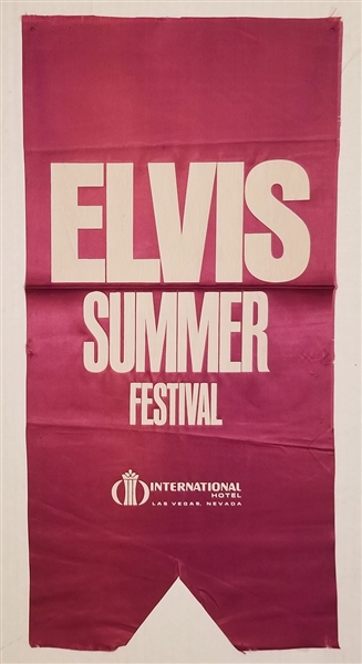 Elvis Presley Original Summer Festival International Hotel Las Vegas Original Banner