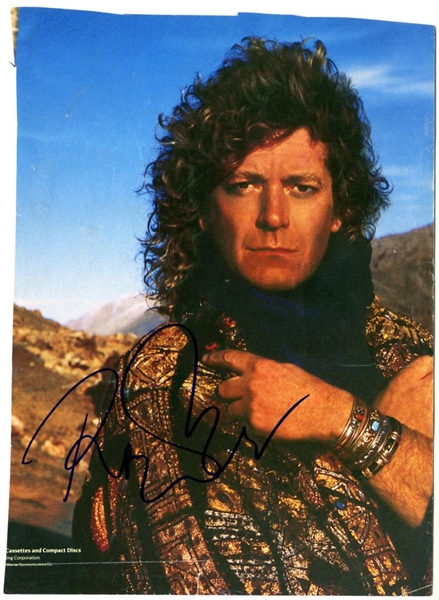 Robert Plant Signed Magazine Picture