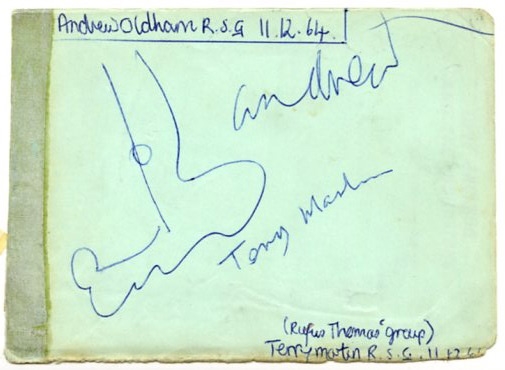 Andrew Oldham, Terry Martin (Rufus Thomas Group) Autographs