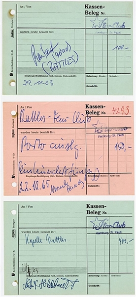 The Rattles Original 1963 and 1965 Star-Club Hamburg Performance Receipts (3)