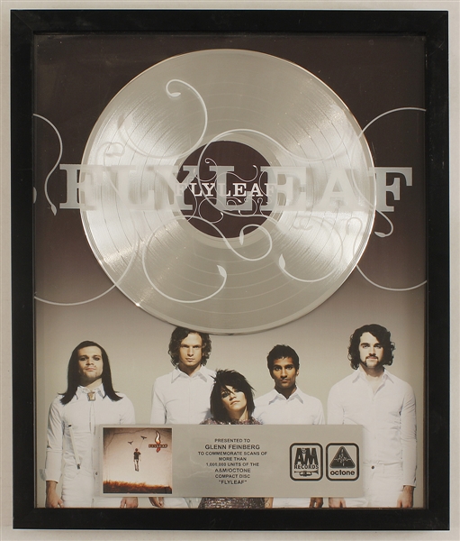 Flyleaf Original A&M Records/Octone Platinum Album & C.D Award for Their Self-Titled Album